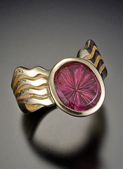 Designer Pink Tourmaline ring