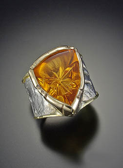 Citrine Ring by Kim Fox, Citrine by John Dyer