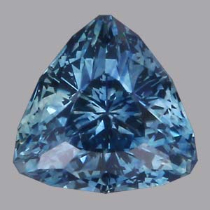 Trillion Blue Montana Sapphire with a custom cut by John Dyer Gems after heat treatment