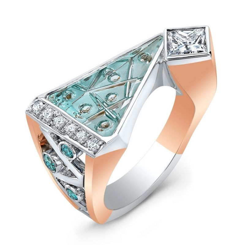 Aquamarine ring by Jeff Appling