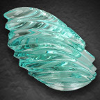 Carved Natural Color Aquamarine by John Dyer. 2nd place Award winner