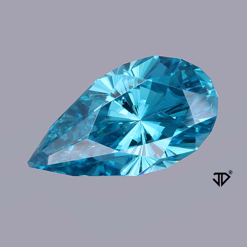 blue zircon regal radiant cut 4.88 cts