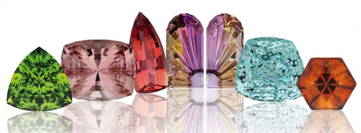 Beautiful natural gemstones well cut by John Dyer.