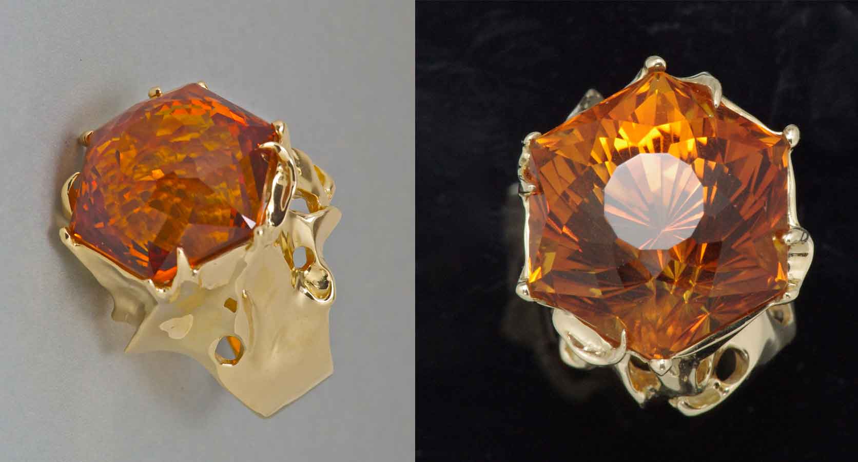 Fancy Citrine Gold Fashion Ring