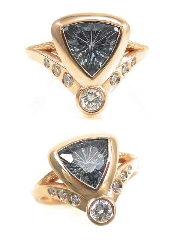 Custom Montana Sapphire Engagement Ring