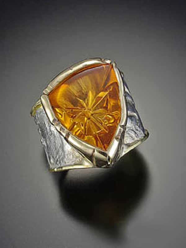 Citrine Ring by Kim Fox, Citrine by John Dyer