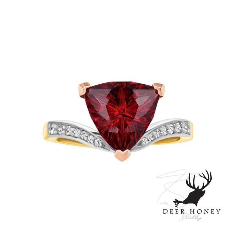 garnet ring by Deer Honey Jewelry