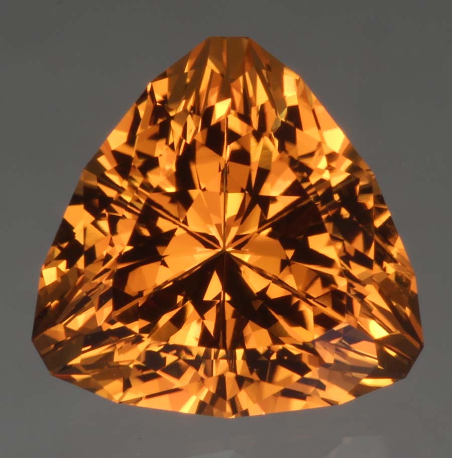 Cognac Citrine Super Trillion. Irradiation provides this rich orange brown color.