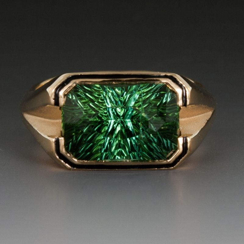 Green Tourmaline ring by Laurie Donovan