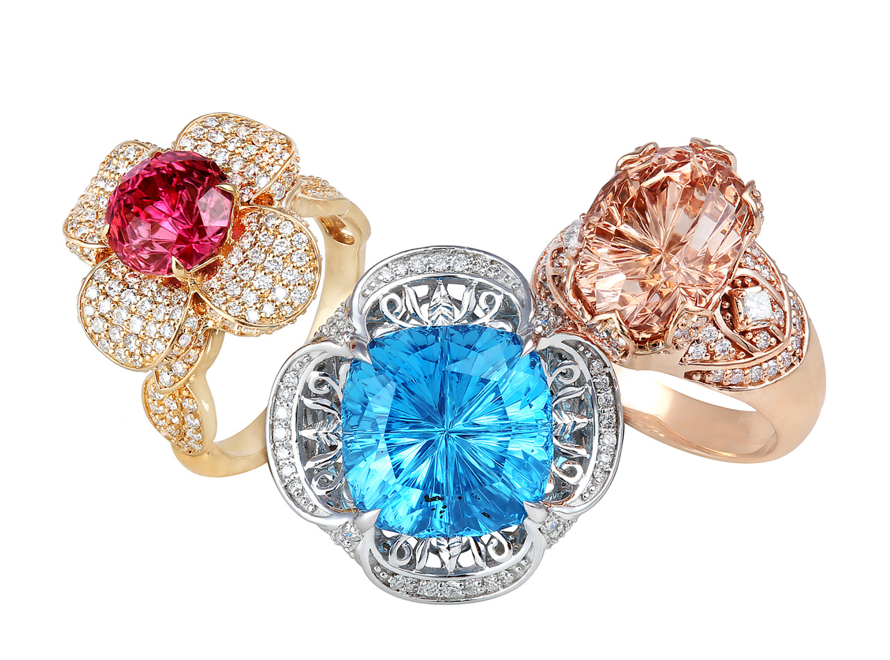 Custom Designed gemstone Rings by Chromia collection