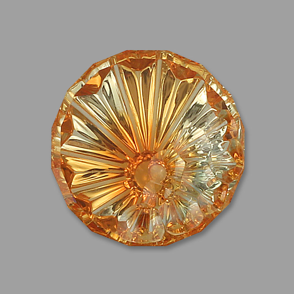 Rare large orangey yellow Montana Sapphire Fantasy cut round