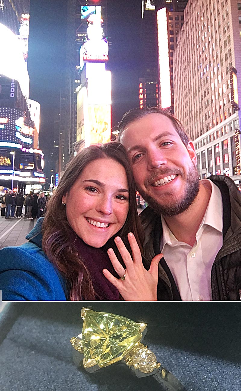 Montana Sapphire engagement ring in New York