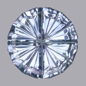Round Montana Sapphire with a custom cut by John Dyer Gems