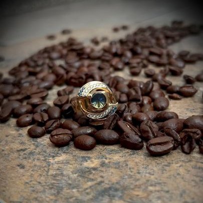 Parti Color Sapphire ring by Matt Fischer