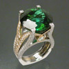 Tourmaline and diamond ring by Brad Weber