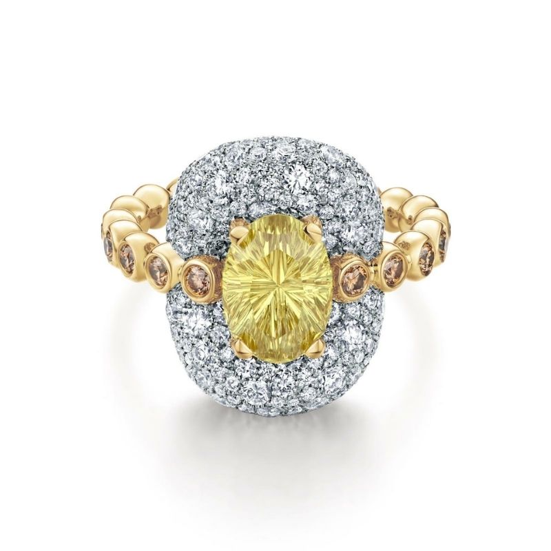 Yellow sapphire engagement ring by Artrium Jewelry