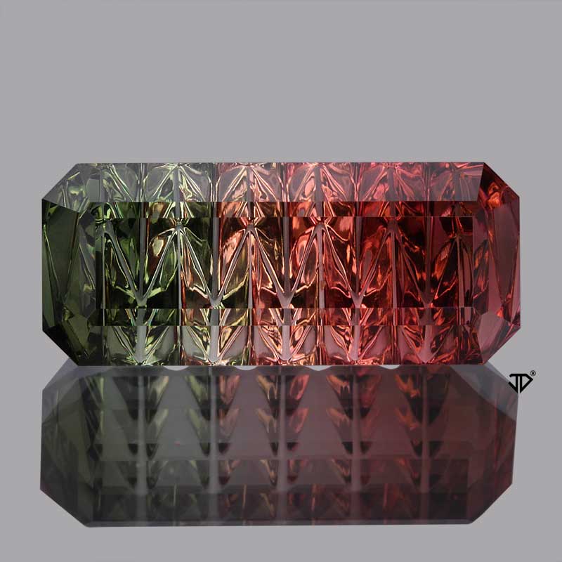 Bicolor Tourmaline gemstone