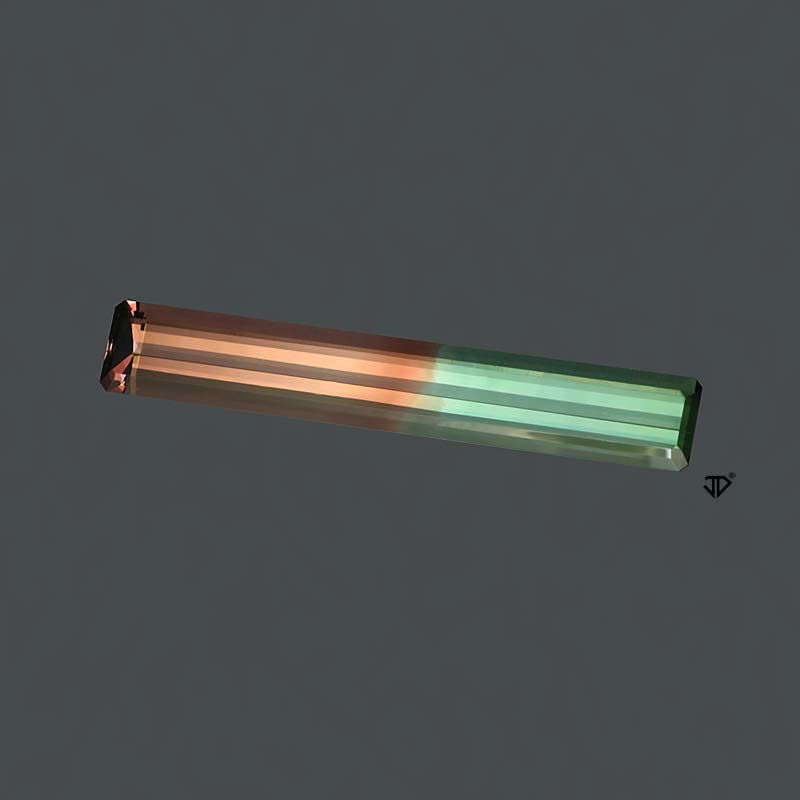 Bicolor Tourmaline gemstone