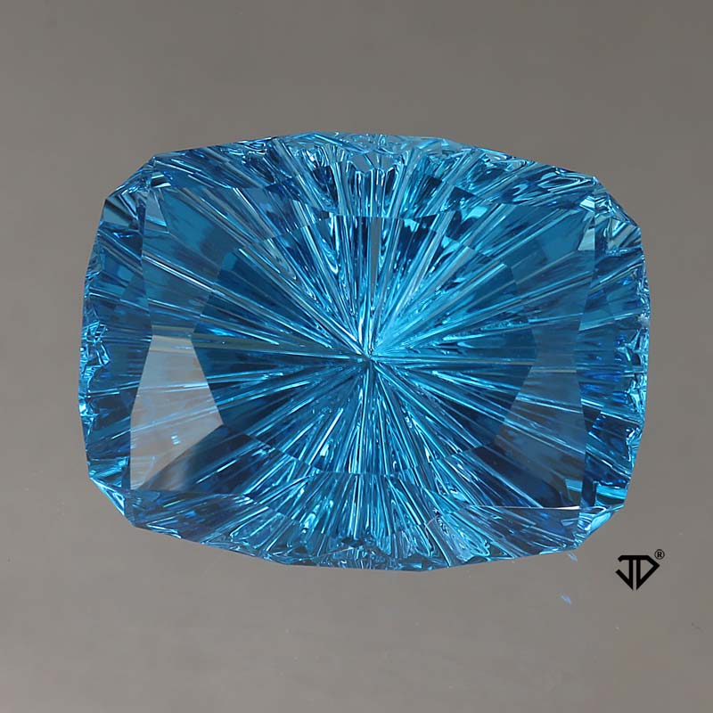 Swiss Blue Topaz Starbrite™ Cut 22.59 carats | John Dyer Gems