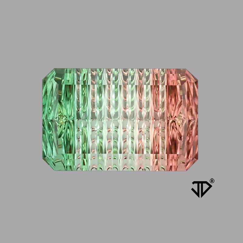 Tricolor Tourmaline gemstone