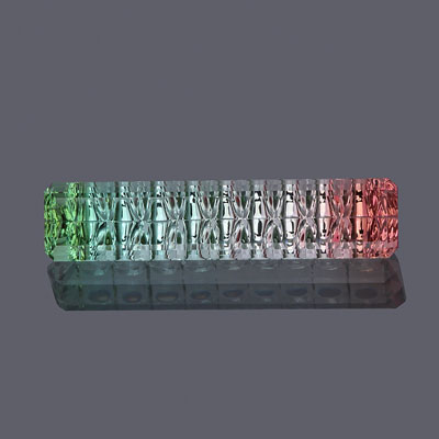 Tricolor Tourmaline gemstone