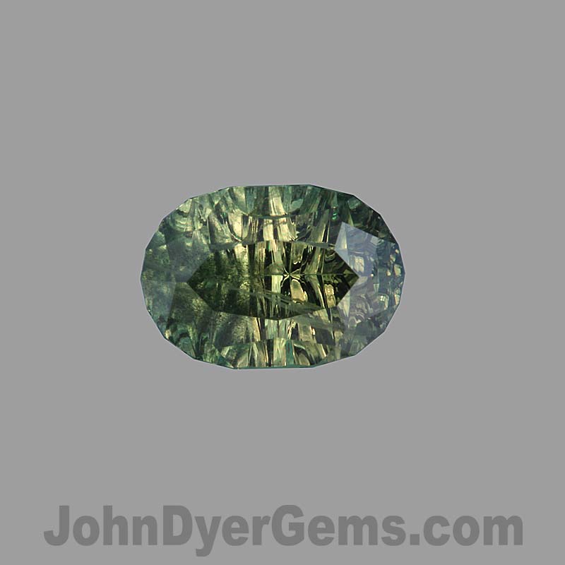 Green Parti Color Australian Sapphire gemstone