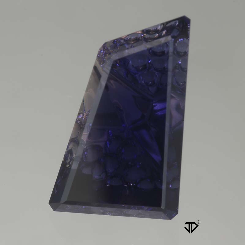 Iolite Leaf Carved Slices Iolite Slices Natural Iolite Carved Slices Iolite Carved Slices 16x9-8x7 MM,