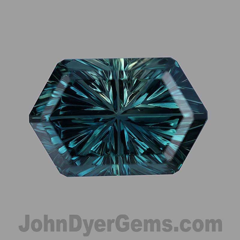 Parti Color Teal Australian Sapphire gemstone