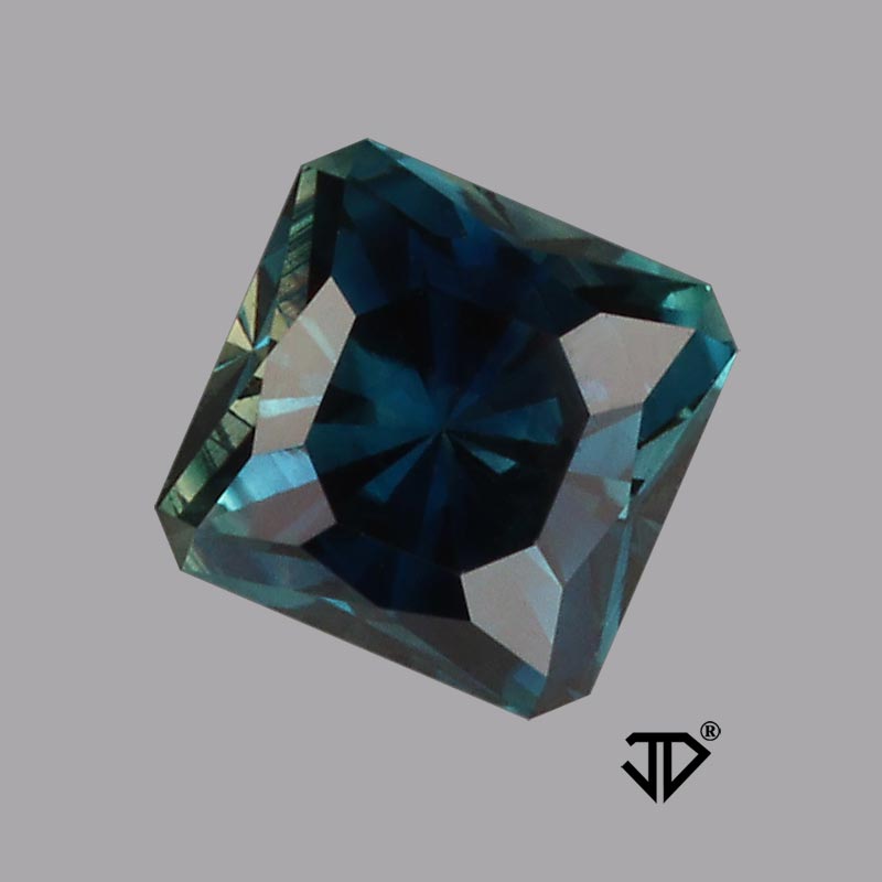 Parti Color Teal Australian Sapphire gemstone