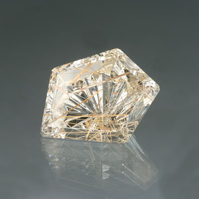 Y☆rurare Rutilated Quartz Dreamscape™ Cut 25.44 carats | John Dyer Gems