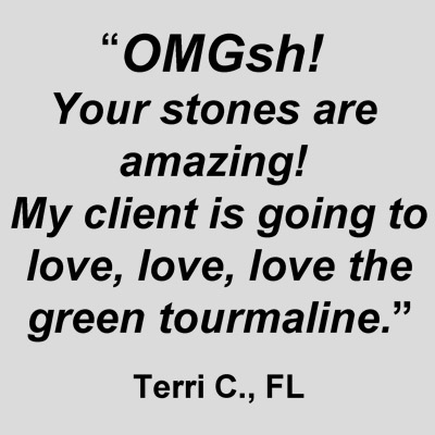 Client Testimonial Tourmaline gemstone