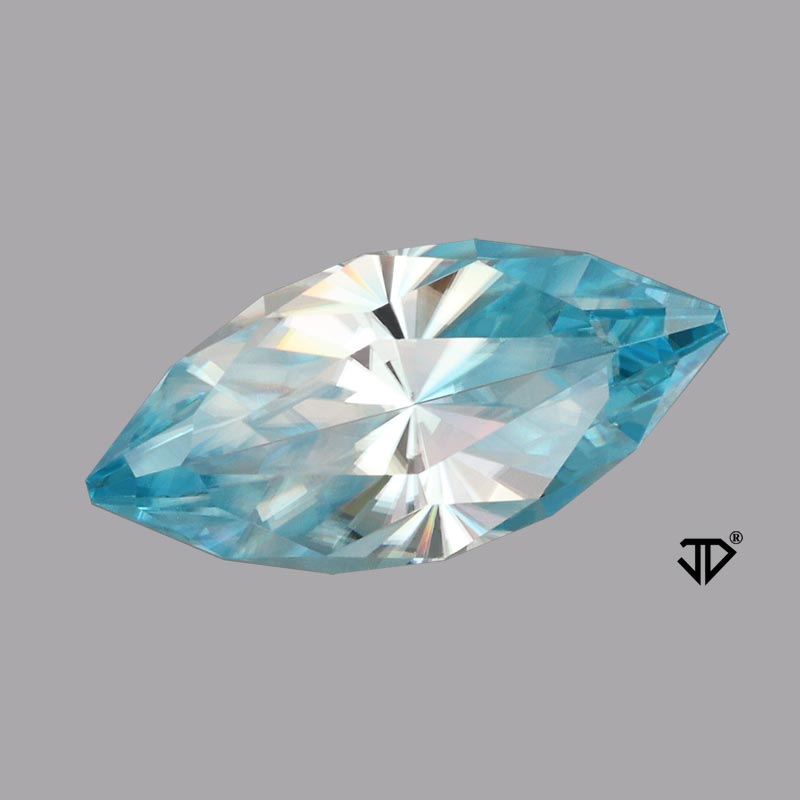 Bicolor Blue/White Zircon gemstone