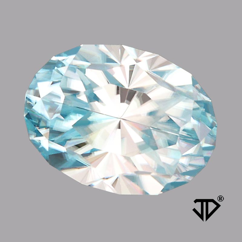 Bicolor Blue/White Zircon gemstone