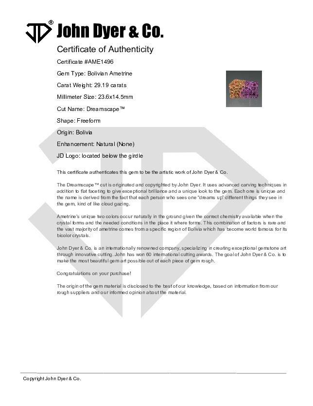 Certificate of Authenticity