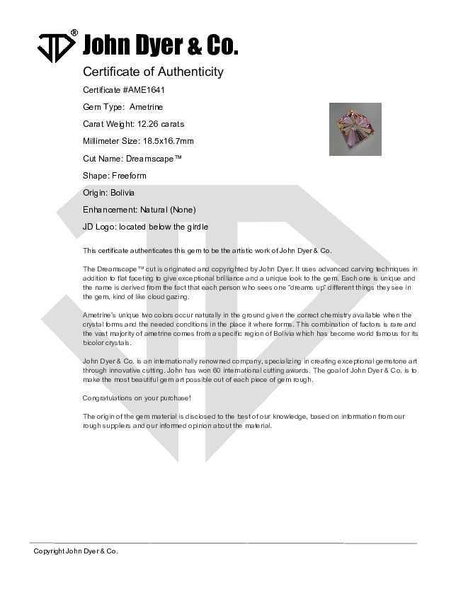 Certificate of Authenticity