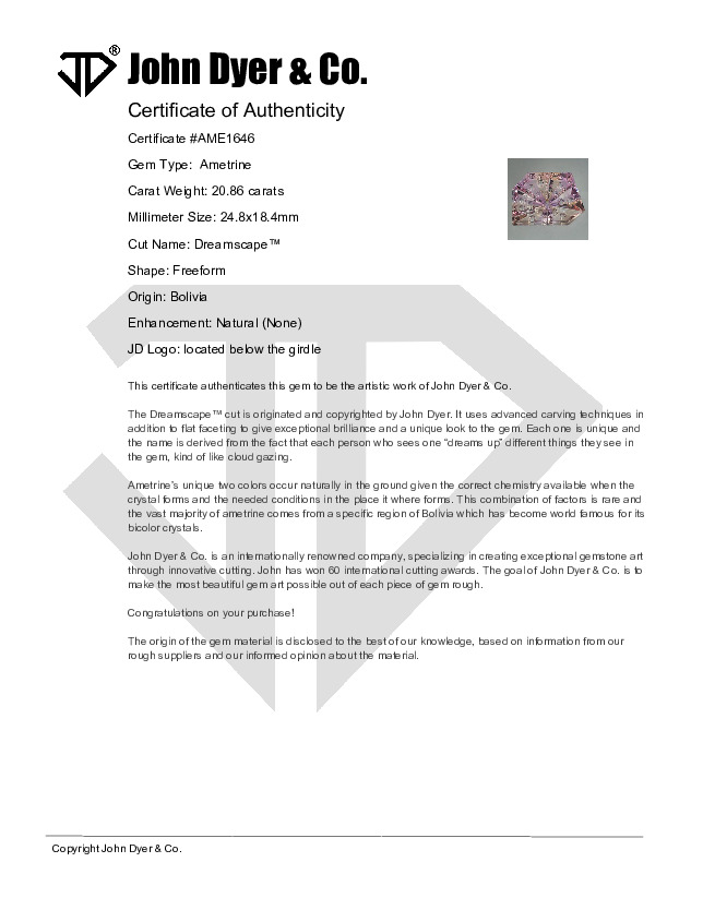 Certificate of Authenticity