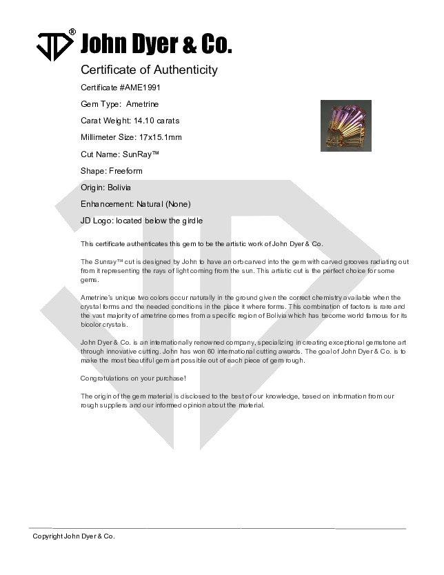 Certificate of Authenticity