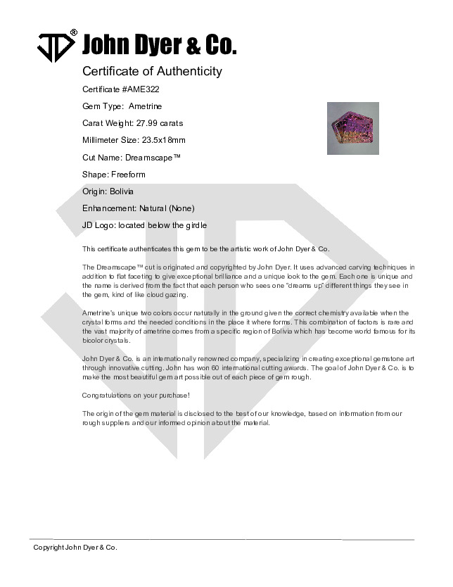 Certificate of Authenticity