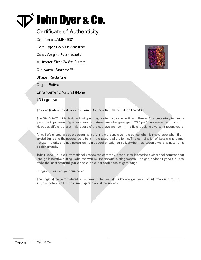 Certificate of Authenticity