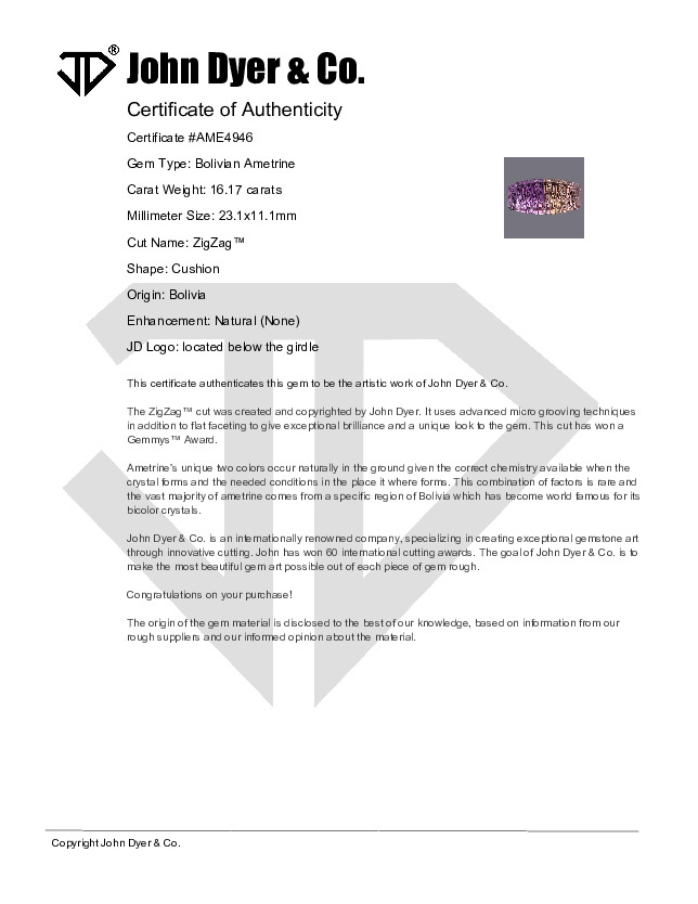 Certificate of Authenticity