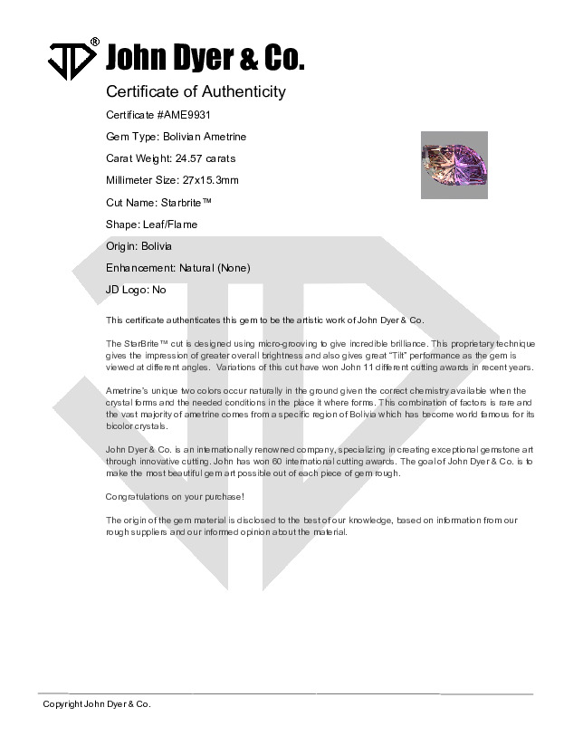 Certificate of Authenticity