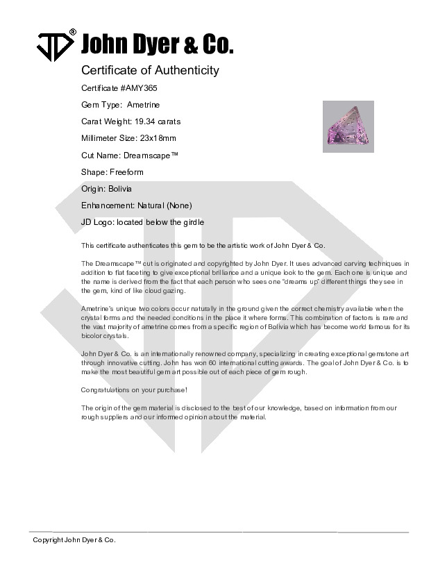 Certificate of Authenticity