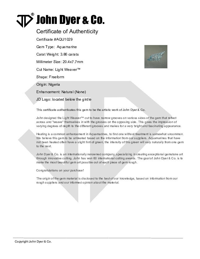 Certificate of Authenticity