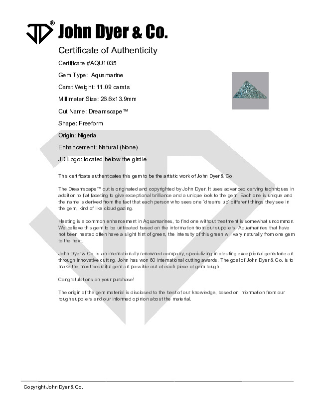 Certificate of Authenticity