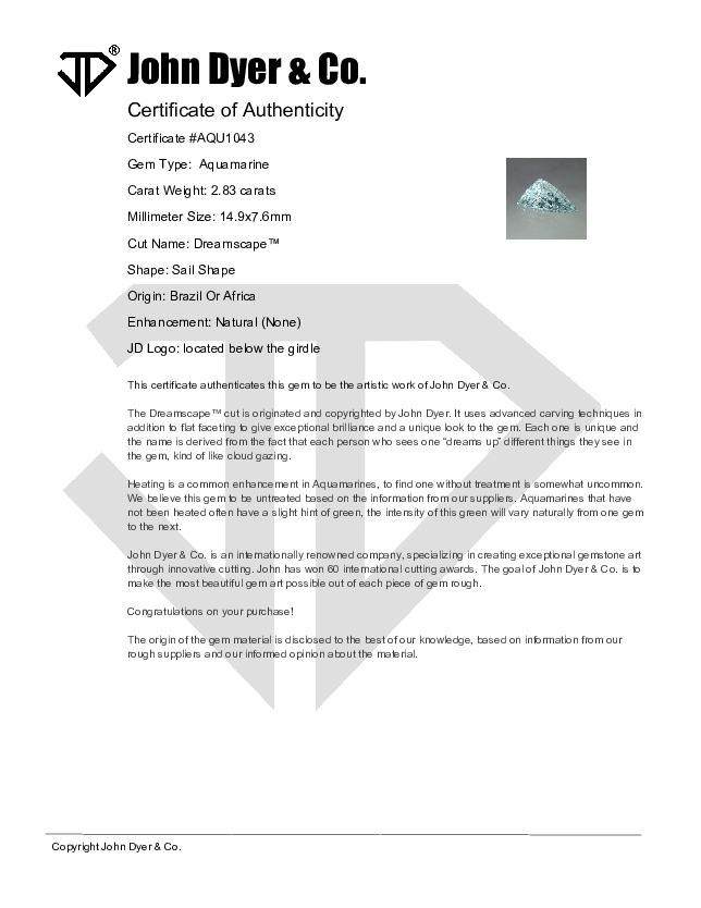 Certificate of Authenticity