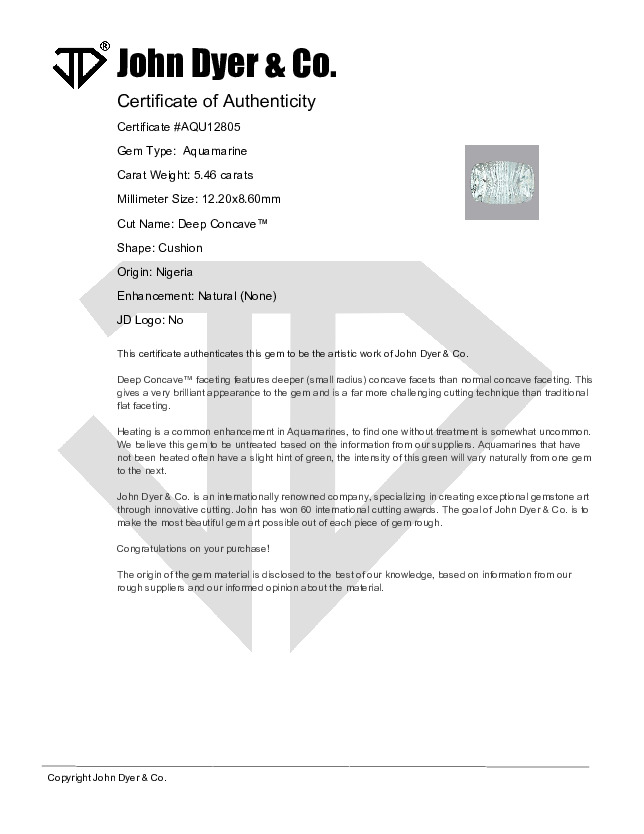 Certificate of Authenticity