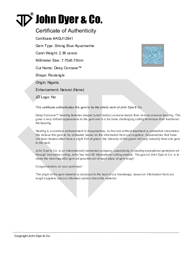 Certificate of Authenticity