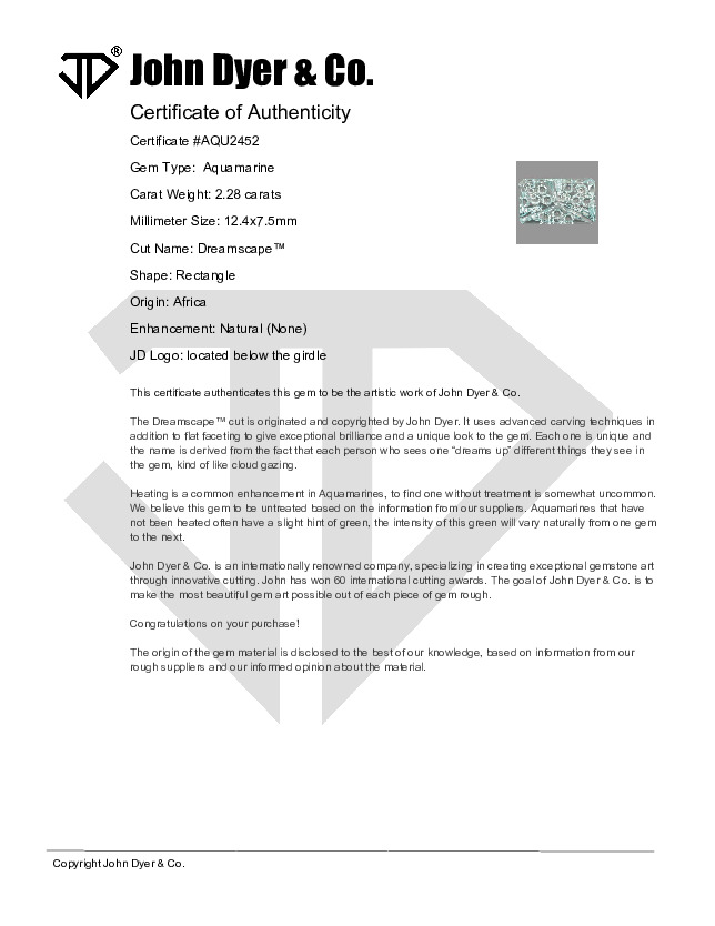 Certificate of Authenticity