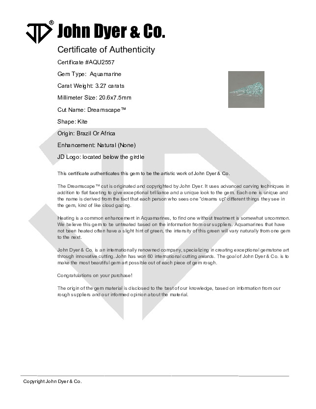 Certificate of Authenticity
