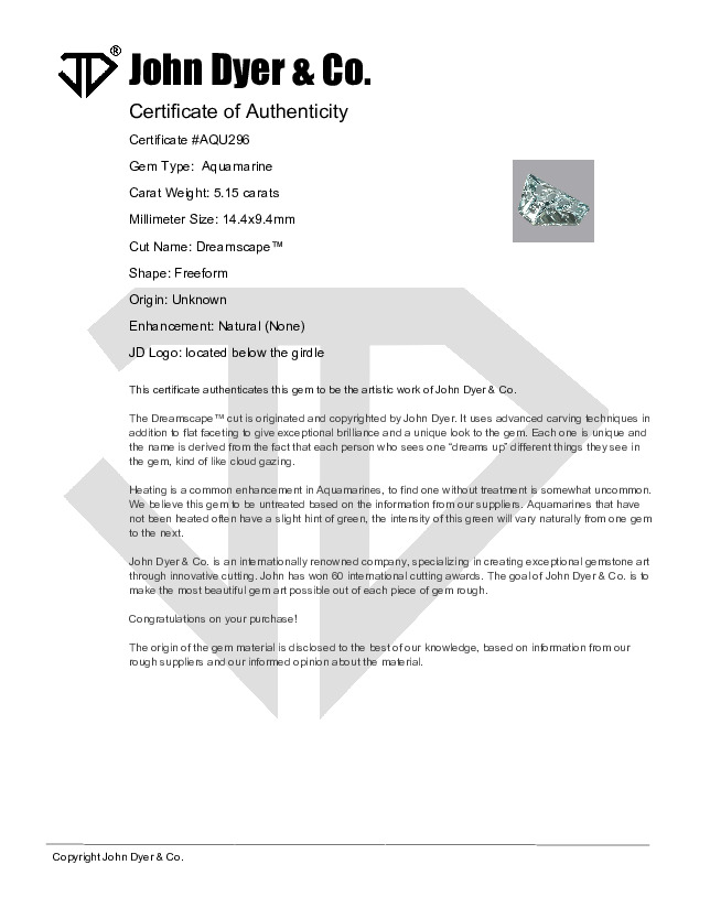 Certificate of Authenticity